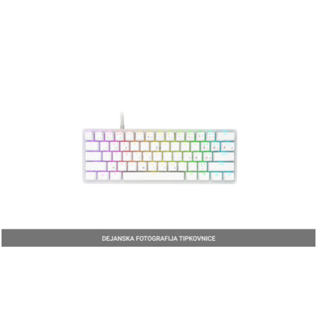 Gaming Tipkovnica Žična Razer Huntsman Mini Mercury US international | SLO gravura bela RGB Linear Optic Switch (RZ03-03390400-R3M1)