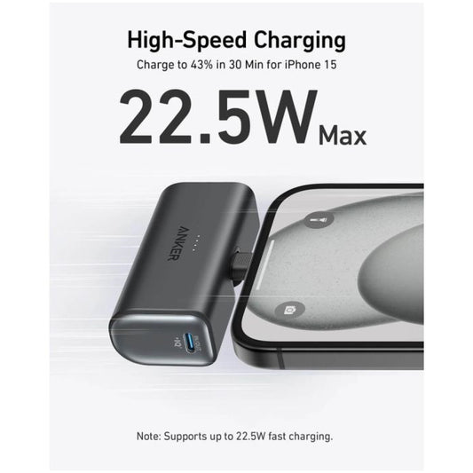 Prenosna baterija Anker Nano 5K 22,5W 5000mAh USB-C črn (A1653H11)
