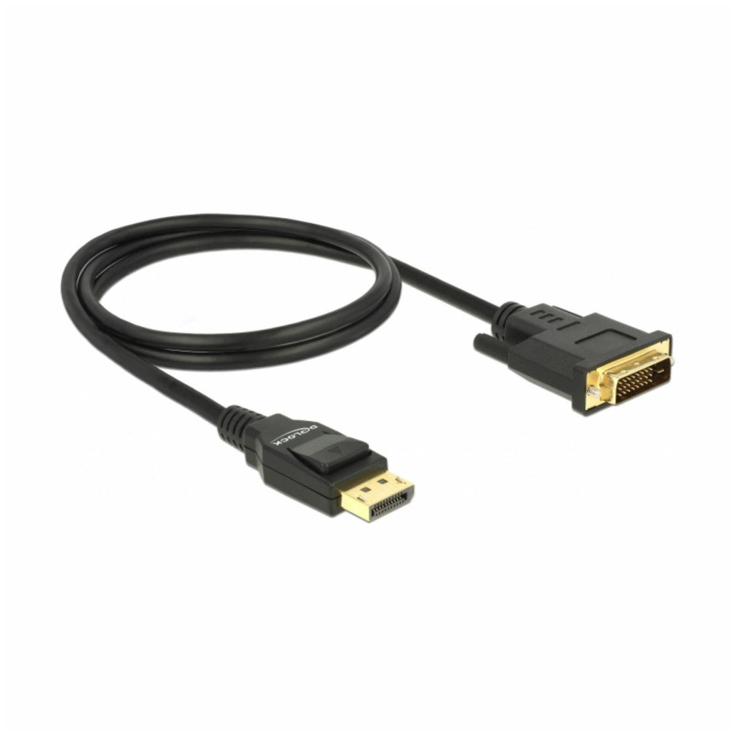 Kabel DisplayPort(m) => DVI (24+1)(m) 4K/30Hz 1,00m Delock črn (85312)