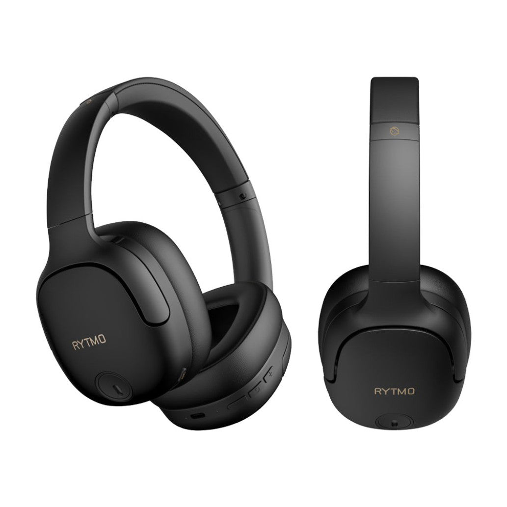 Slušalke brezžične Manta naglavne BT RYTMO ELEGANCE črne ANC Bluetooth (SLU-MAN-RYT-HDP1001BK)