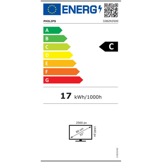 Monitor Philips 80 cm (31,5") 32B2N3500 2560x1440 100Hz IPS 4ms 2xHDMI DisplayPort 4xUSB3.2 Pivot Zvočniki  3H sRGB113% AdaptiveSync 3000-series