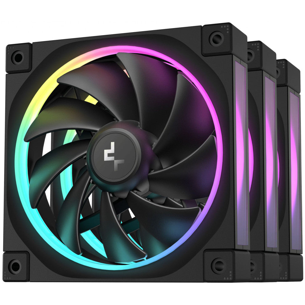 Ventilator Deepcool FL12 120mm črna RGB (3 pack)