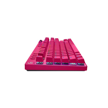 Gaming Tipkovnica brezžična Logitech G PRO X TKL LIGHTSPEED US | SLO gravura roza RGB (920-012159)