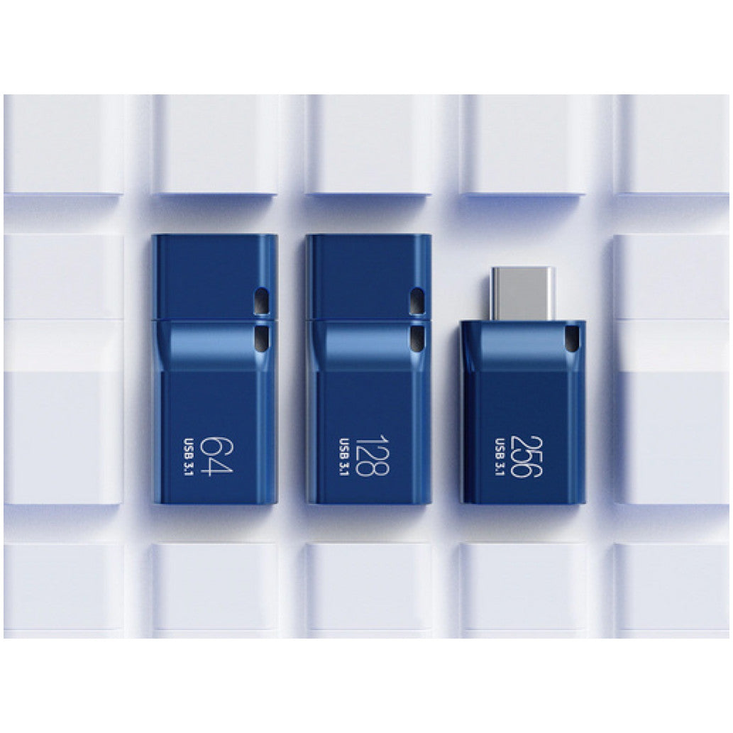 Spominski ključek 64GB USB 3.1/USB-C Samsung 300MB/s kovinski s pokrovčkom moder (MUF-64DA/APC)