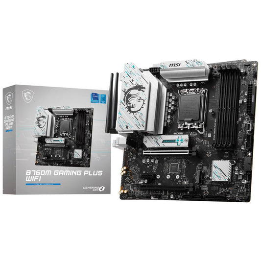 Osnovna plošča 1700 MSI B760M Gaming Plus WiFi microATX 1xHDMI 2.1 1xDisplayPort 1.4