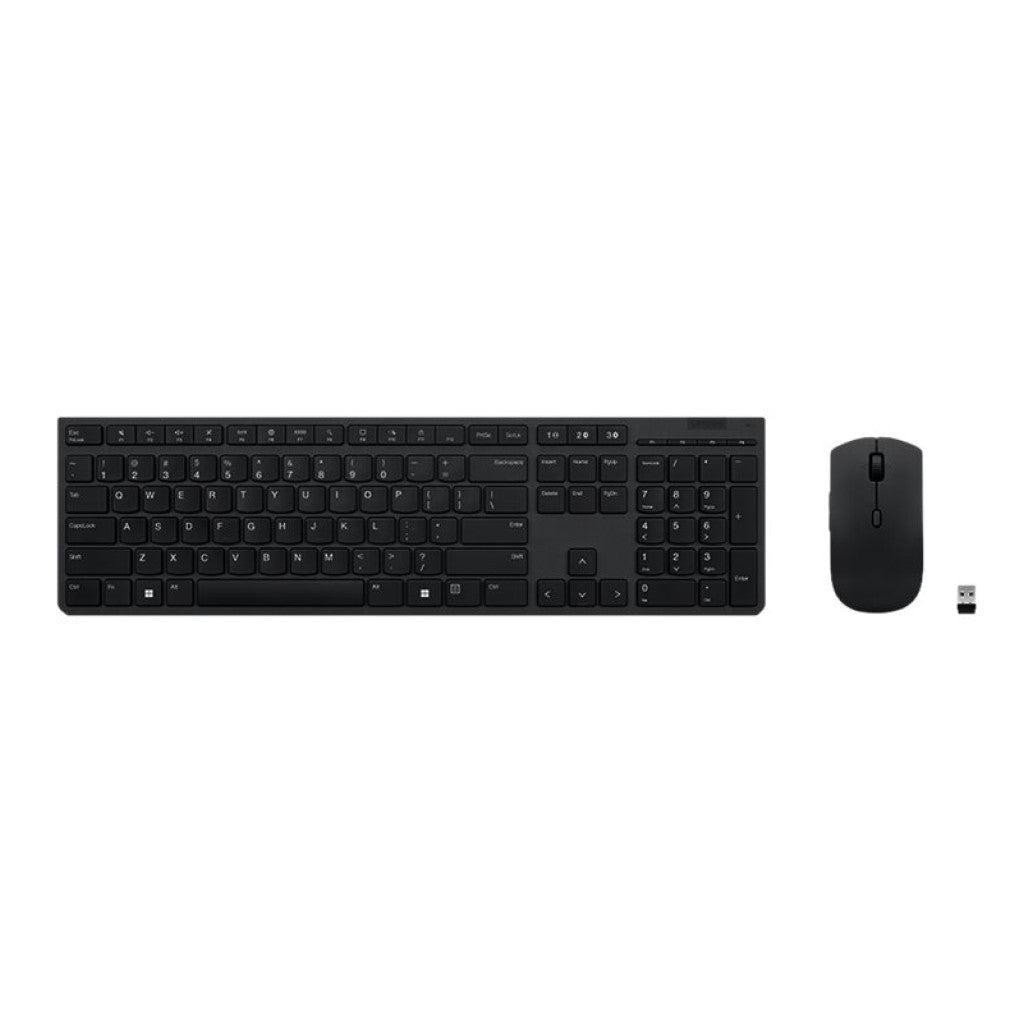 Tipkovnica in miš Lenovo brezžična + Bluetooth Professional Wireless Rechargeable Combo SLO črna polnilna (4X31K03969)