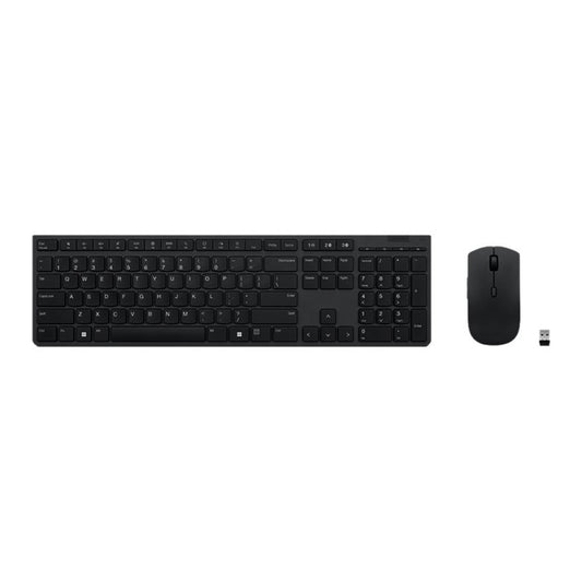 Tipkovnica in miš Lenovo brezžična + Bluetooth Professional Wireless Rechargeable Combo SLO črna polnilna (4X31K03969)