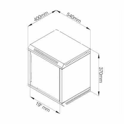 Kabinet zidni Digitus 540x400 Jeklo siv (DN-49202)