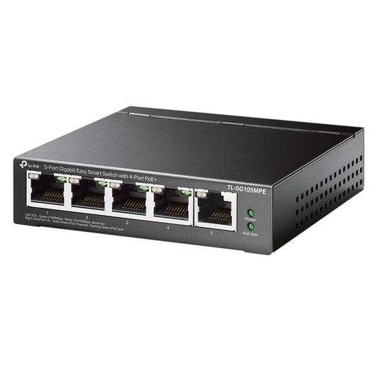 STIKALO 5-PORT TP-Link Easy Smart 10/100/1000 PoE+ (TL-SG105MPE)