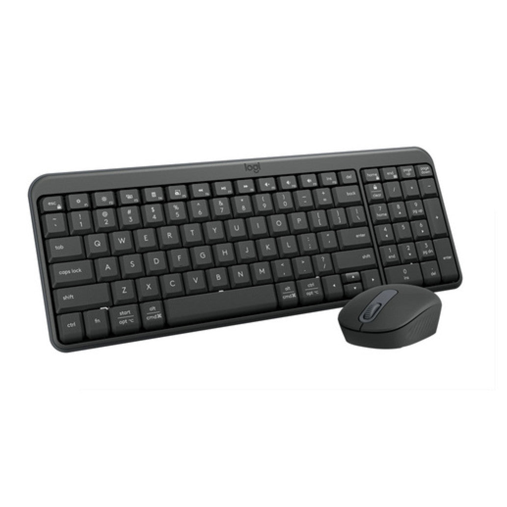 Tipkovnica in miš Logitech brezžična MK250 US international grafitna SLO gravura (920-013519)