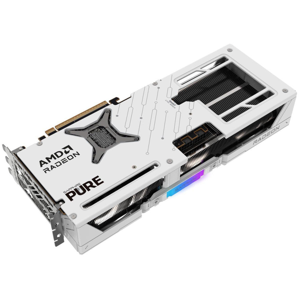 Grafična kartica AMD RX9070 XT Sapphire PURE bela - 16GB GDDR6  | 2xDisplayport 2.1 2xHDMI 2.1 (11348-02-20G)