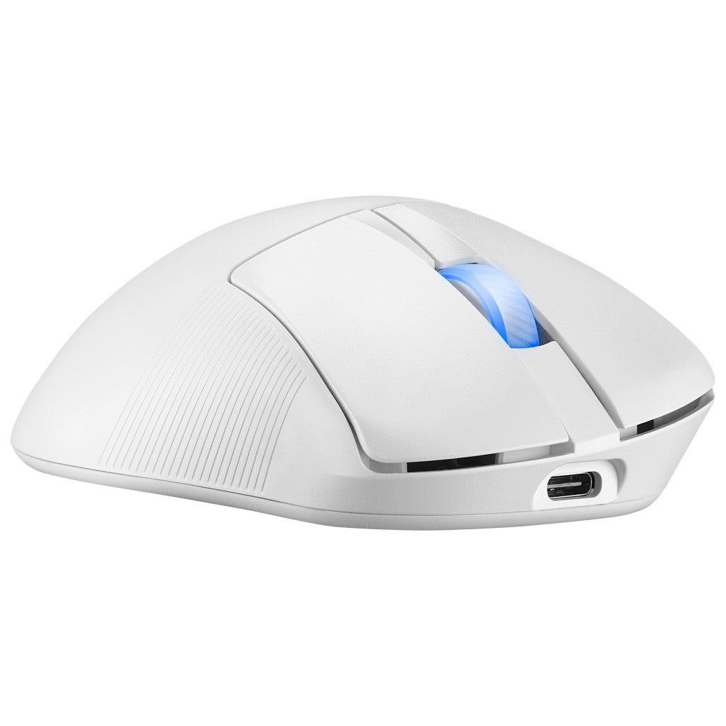 Miš Asus brezžična + Bluetooth USB-C Keris II Ace optična gaming AimPoint 4200DPI bela (90MP03N0-BMUA10)