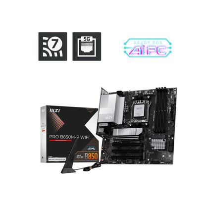 Osnovna plošča AM5 MSI PRO B850M-P WIFI microATX HDMI DisplayPort