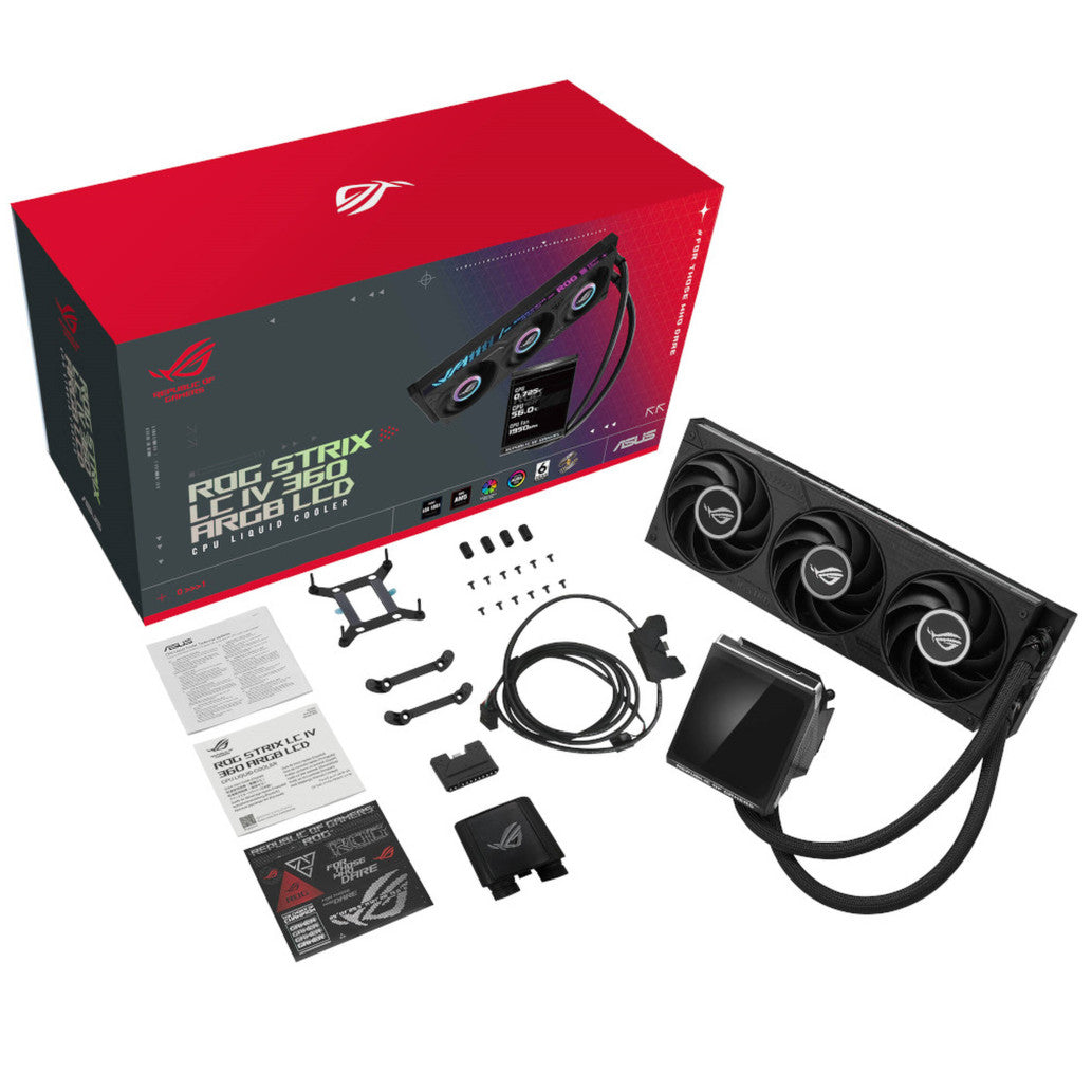 Vodno hlajenje Asus ROG STRIX LC IV LCD - 360mm ARGB črna (90RC01M1-B0EAY0)