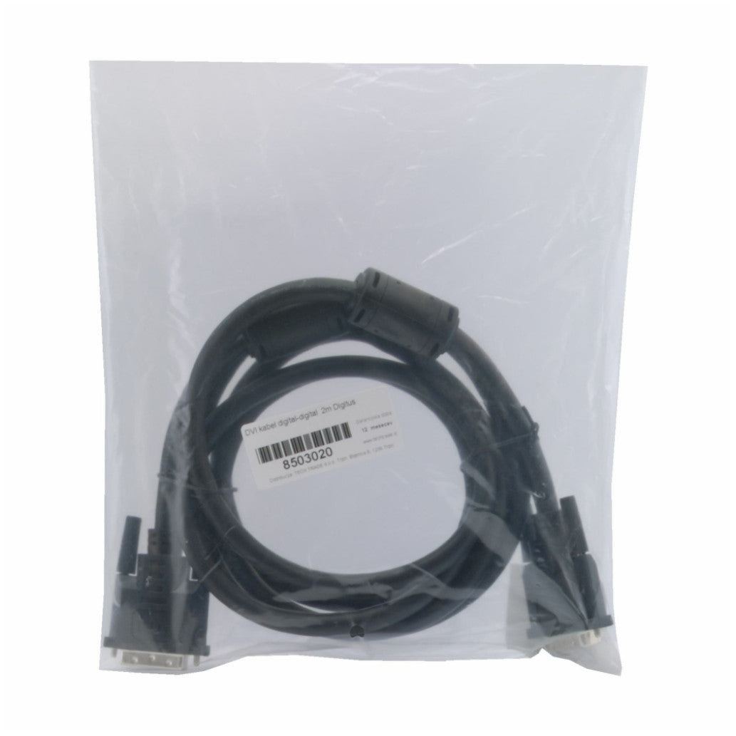 Kabel DVI-D(m)=>DVI-D(m) 2,00m črn Digitus (AK-320101-020-S)