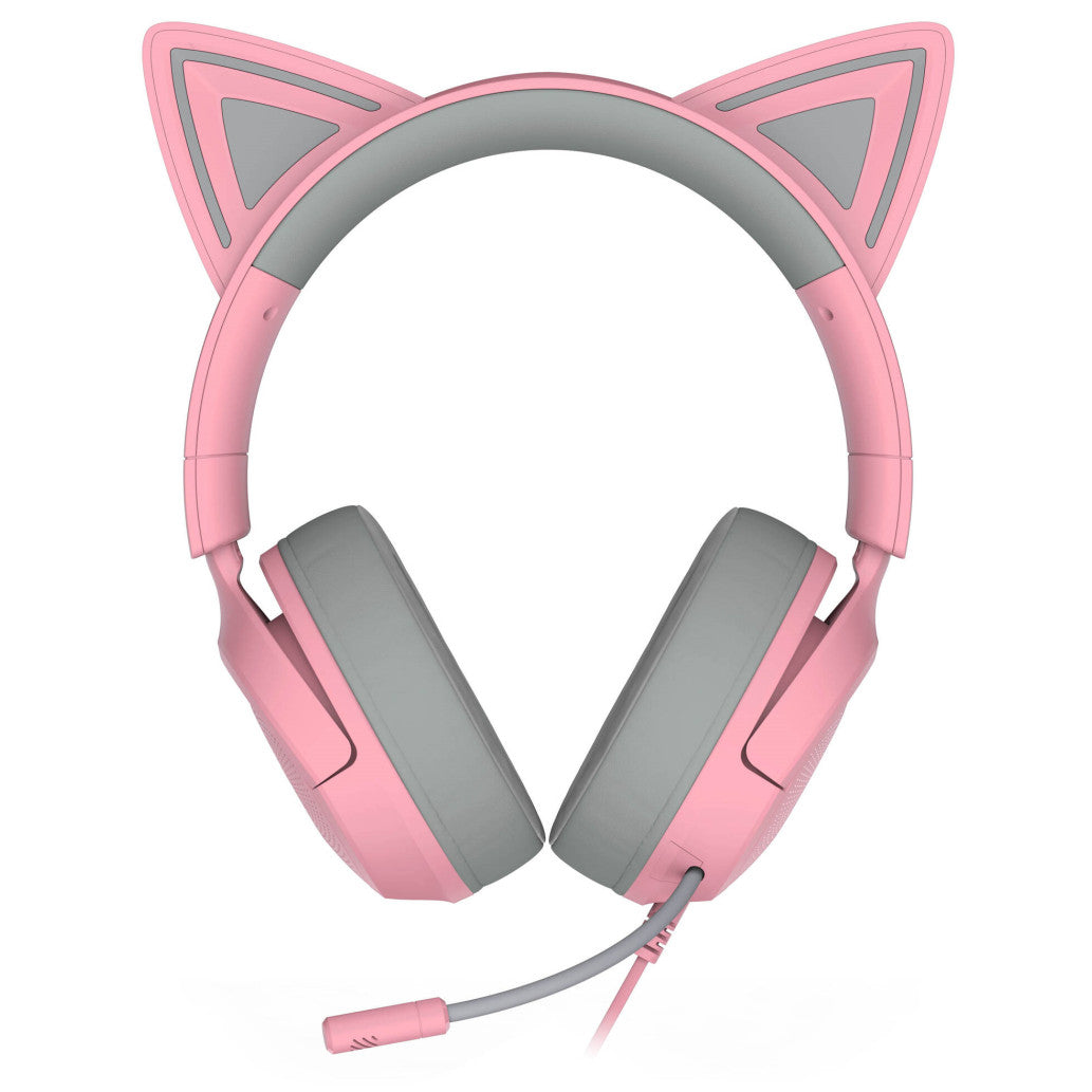 Slušalke žične Razer naglavne z mikrofonom 1x3,5mm Kraken Kitty V3 X roza Gaming (RZ04-05350100-R3M1)