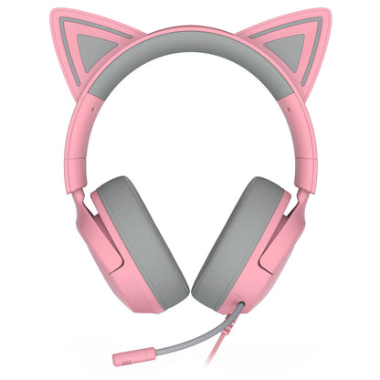 Slušalke žične Razer naglavne z mikrofonom 1x3,5mm Kraken Kitty V3 X roza Gaming (RZ04-05350100-R3M1)