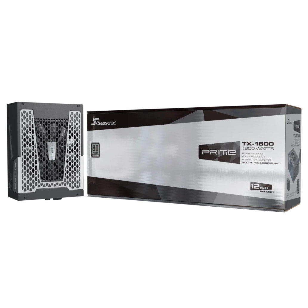 Napajalnik - 1300W Seasonic Prime TX 80Plus Titanium 94,7% ATX 3.1 (Gen5) Modular 135mm črna (PRIME-TX-1300-ATX30)