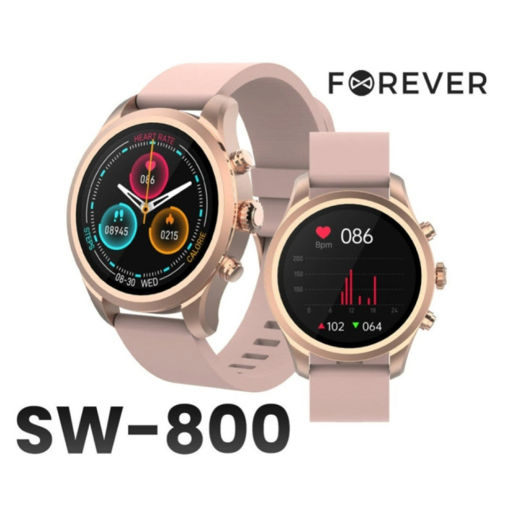 Pametna ura Forever Verfi SW-800 ,roza / zlata
