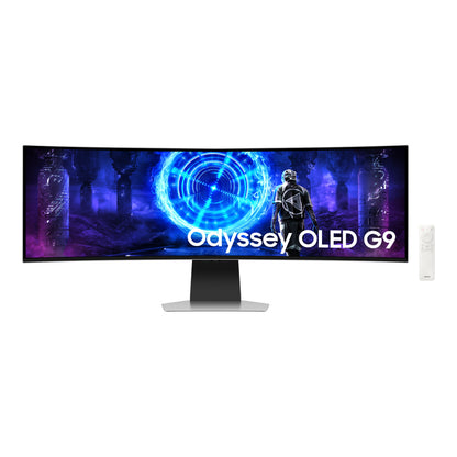 Monitor Samsung 124,5 cm (49,0") S49DG950SU 5120x1440 Curved Gaming Tizen 240Hz OLED 0,03ms HDMI DisplayPort USB-C 2xUSB-C-Out HAS Zvočniki 2x5W  DCI-P3-99% FreeSync Premium PRO BT WiFi HDR10+