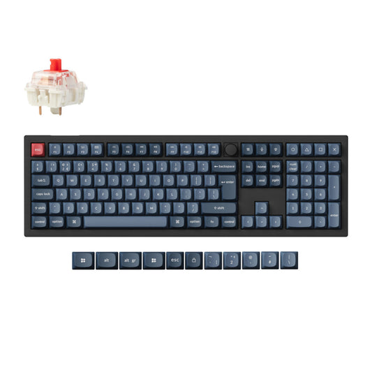 Mehanska Tipkovnica brezžična Keychron V6 Max QMK/VIA UK | črna RGB (Red Switch) (V6M-D1-UK)