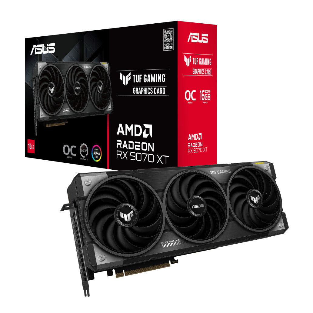 Grafična kartica AMD RX9070 XT Asus TUF OC Edition - 16GB GDDR6  | 1xHDMI 2.1 3xDisplayport 1.4 (90YV0L70-M0NA00)