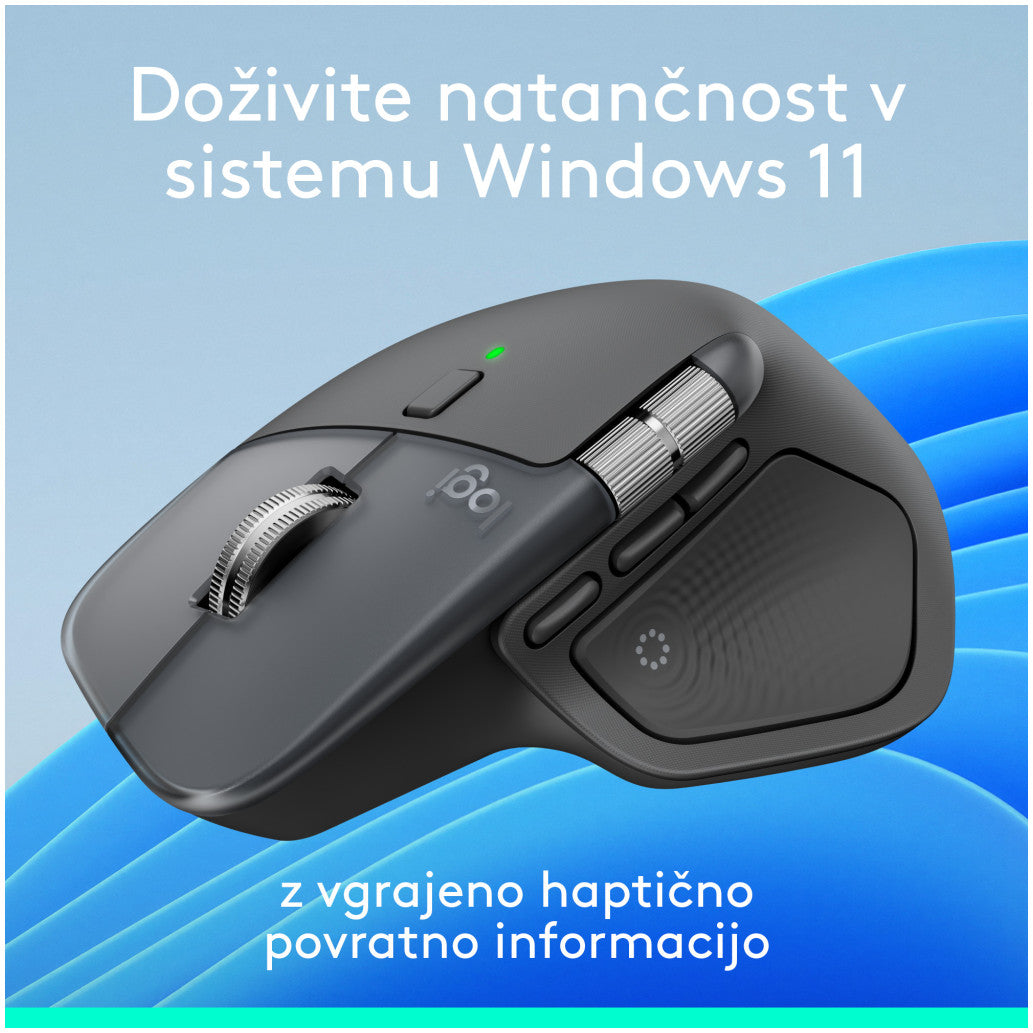 Miš brezžična + Bluetooth USB-C Logitech MX Master 4 for Mac 8000DPI za MAC črna (910-007577)