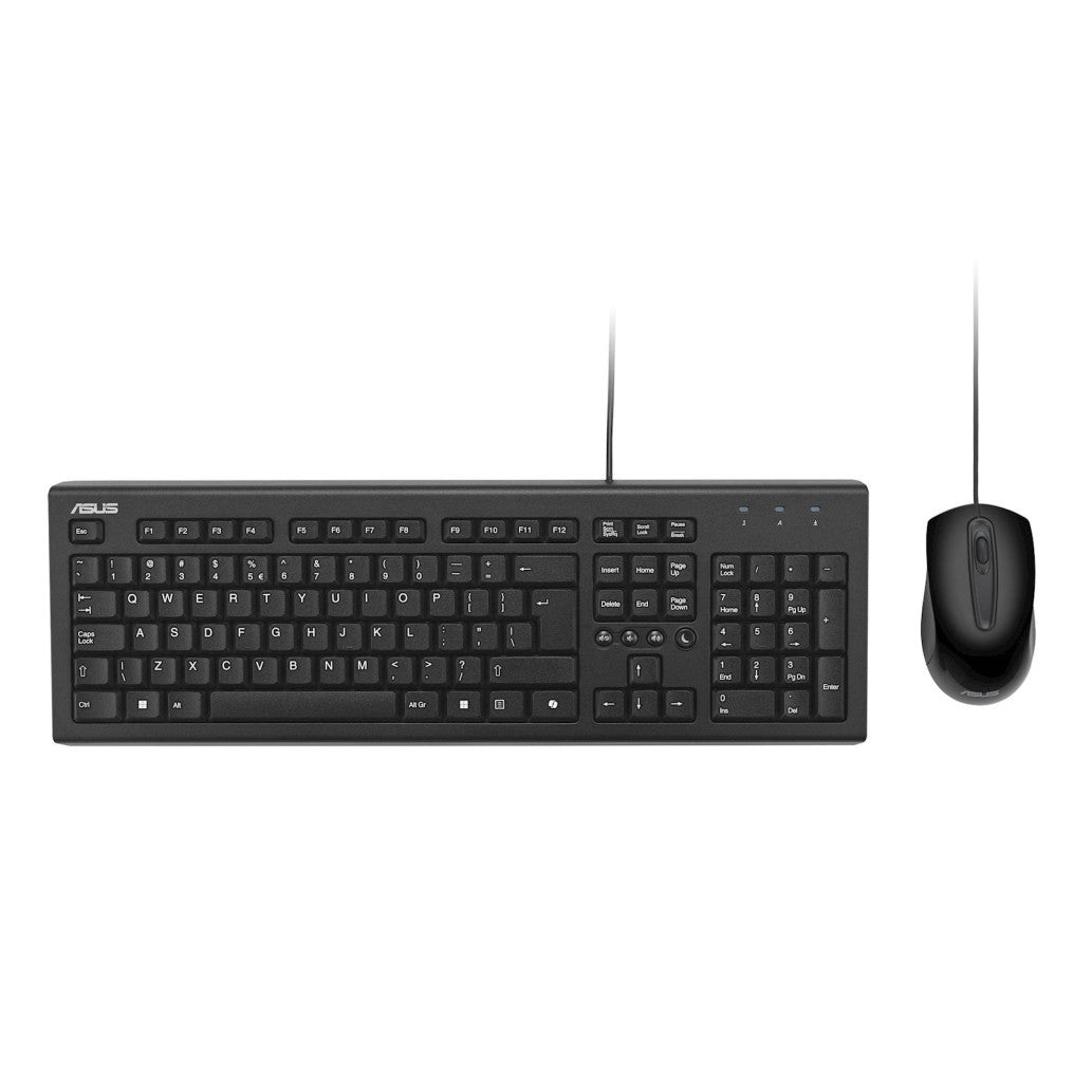 Tipkovnica in miš Asus USB-A desktop U2000 SLO črna Copilot tipka (90-XB1000KM00240-)