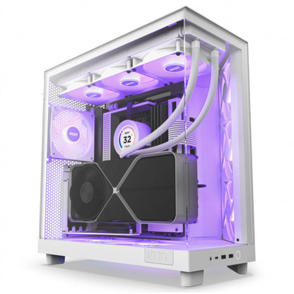 Ohišje NZXT H6 Flow MidiATX - bela RGB