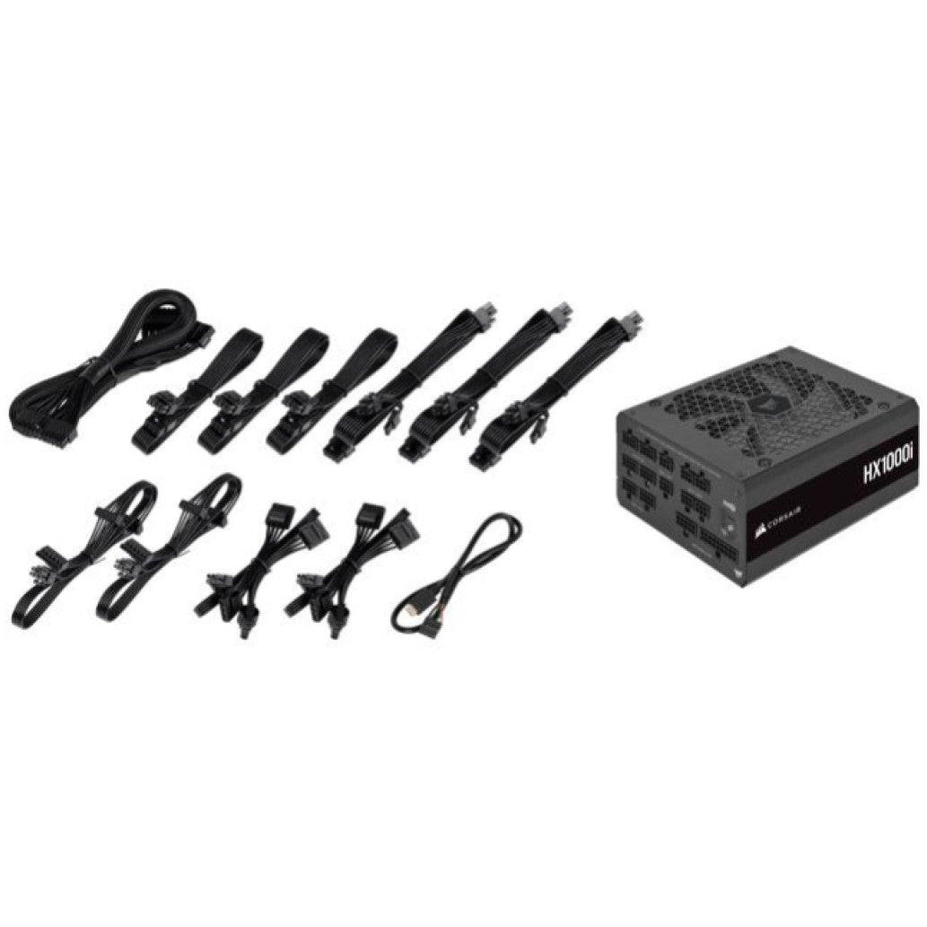 Napajalnik - 1000W Corsair HX1000i 80Plus Platinum 92% ATX 3.0 Modular 140mm črna (CP-9020259-EU)