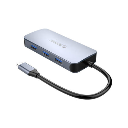 Priklopna postaja USB-C => 3x USB 3.0 tip A 1x HDMI 4K@30Hz 1x RJ45 1x USB-C PD 100W Orico (MC-U602P-GY-BP)