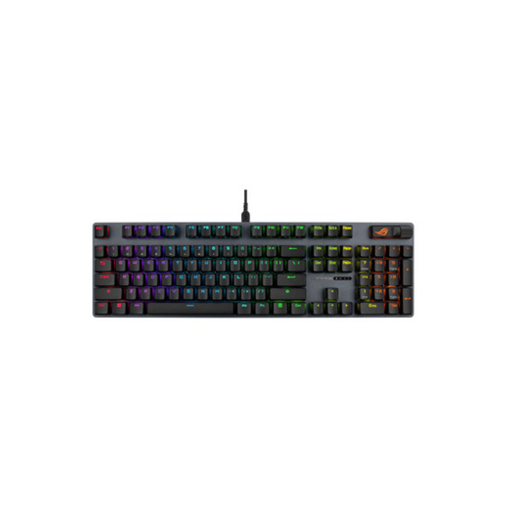 Gaming Tipkovnica Žična USB-C/A Asus ROG Strix Scope II X NX Snow V2 US | črna RGB (90MP03XF-BKUA20)