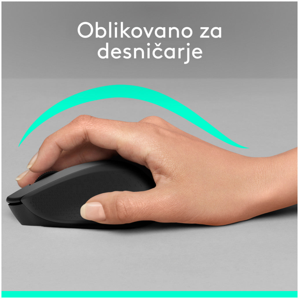 Miš Logitech brezžična optična M330 črna silent plus (910-004909)