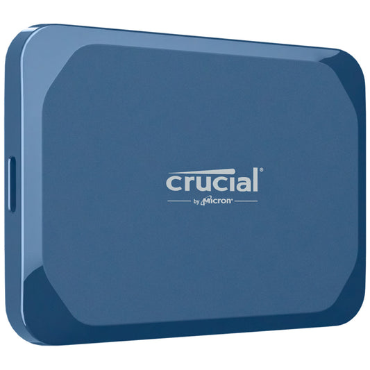 Prenosni disk SSD 1TB USB-C Crucial X10 2100/2000MB/s  - modra 256-bit AES (CT1000X10SSD9)
