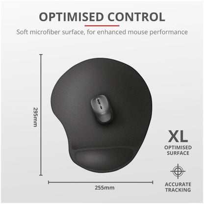 Podloga za miško z gelom ergonomska Trust BigFoot XL črna (23728)