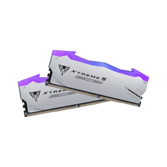 DDR5 32GB 8000MHz CL38 KIT (2x16GB) Patriot RGB Viper Xtreme 5 XMP3.0 1,45V srebrna (PVXR532G80C38KM)