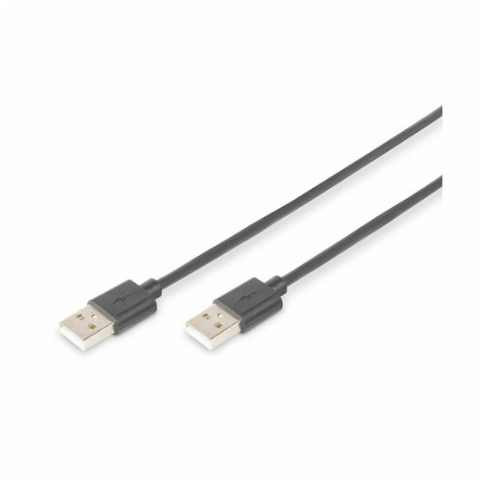 Kabel USB A => A 1,80m Digitus črn dvojno oklopljen