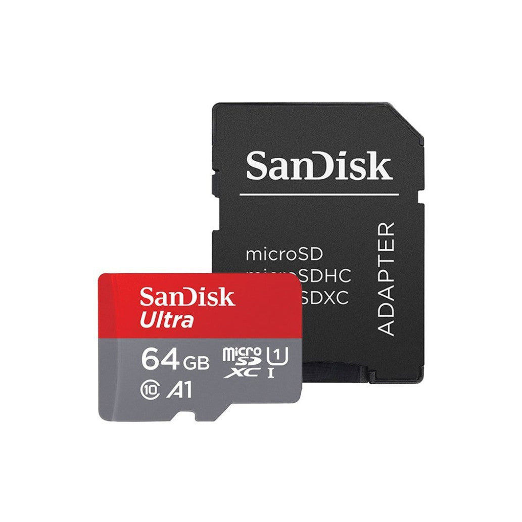 Spominska kartica microSDXC 64GB Sandisk Ultra 140MB/s/20MB/s U1 V10 UHS-I A1 +adapter (SDSQUAB-064G-GN6MA)