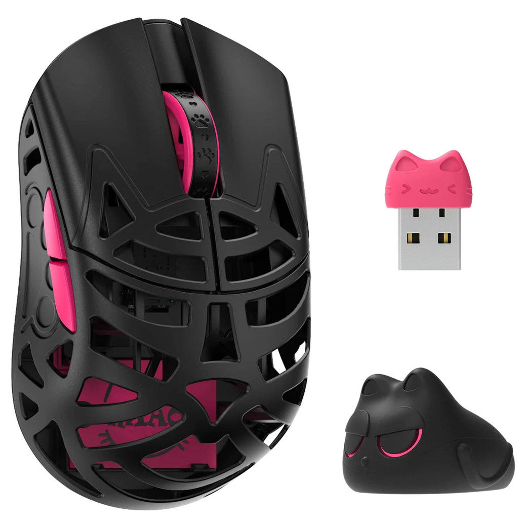 Gaming miška brezžična WLMOUSE Beast Miao , črna-roza (GAMO-1360)