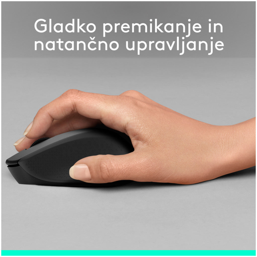 Miš Logitech brezžična optična M330 črna silent plus (910-004909)