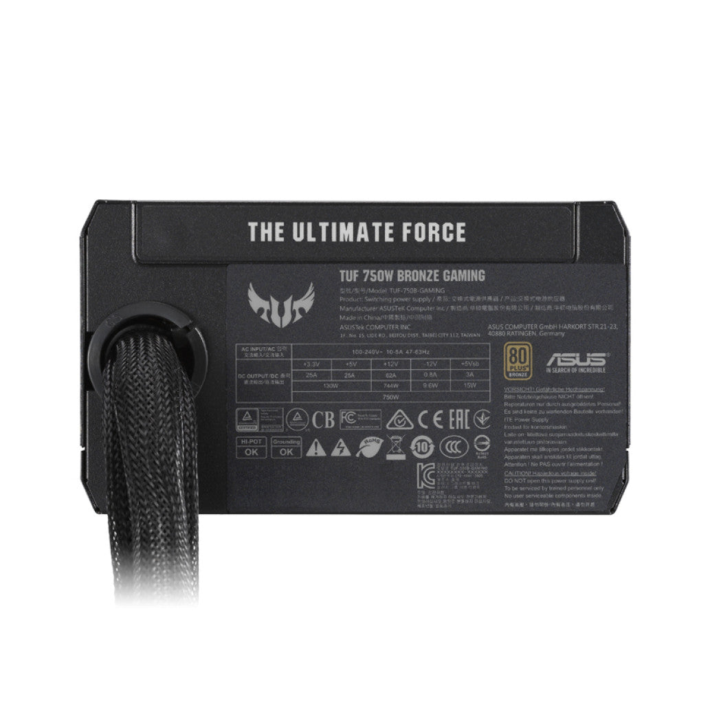 Napajalnik - 750W Asus 750B TUF Gaming 80Plus Bronze 87% ATX12V / EPS12V Non modular 120mm črna (90YE00D0-B0NA00)