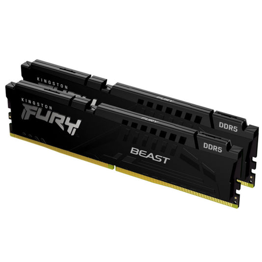 DDR5 32GB 6000MHz CL36 KIT (2x16GB) Kingston Fury Beast XMP3.0 1,35V Gaming črna (KF560C36BBE2K2-32)