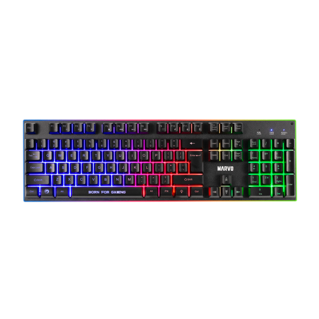 Tipkovnica in miš Marvo Žična gaming CM416 US/SLO črna SLO gravura ( miška, slušalke , podloga ) (CM416-EN)