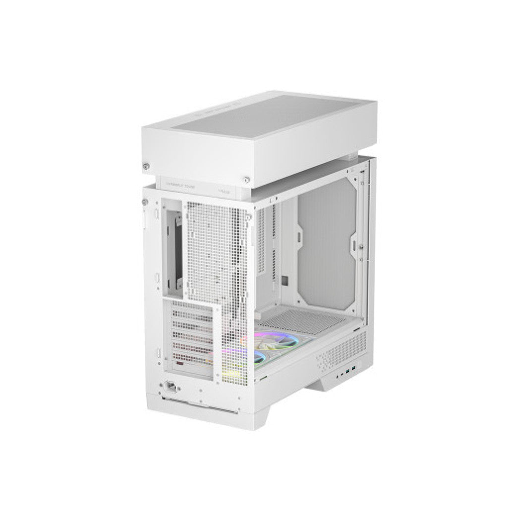 Ohišje Deepcool CL600-WH MidiATX - bel ARGB