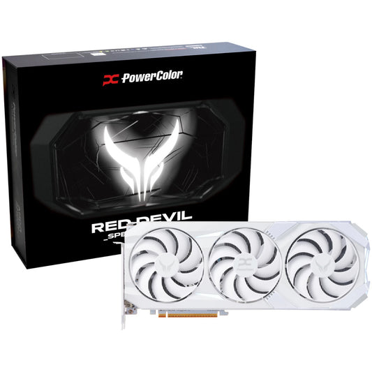 Grafična kartica AMD RX9070 XT PowerColor Red Devil bela - 16GB GDDR6  | 1xHDMI 2.1b 3xDisplayport 2.1a (RX9070XT 16G-E/OC/WHITE)