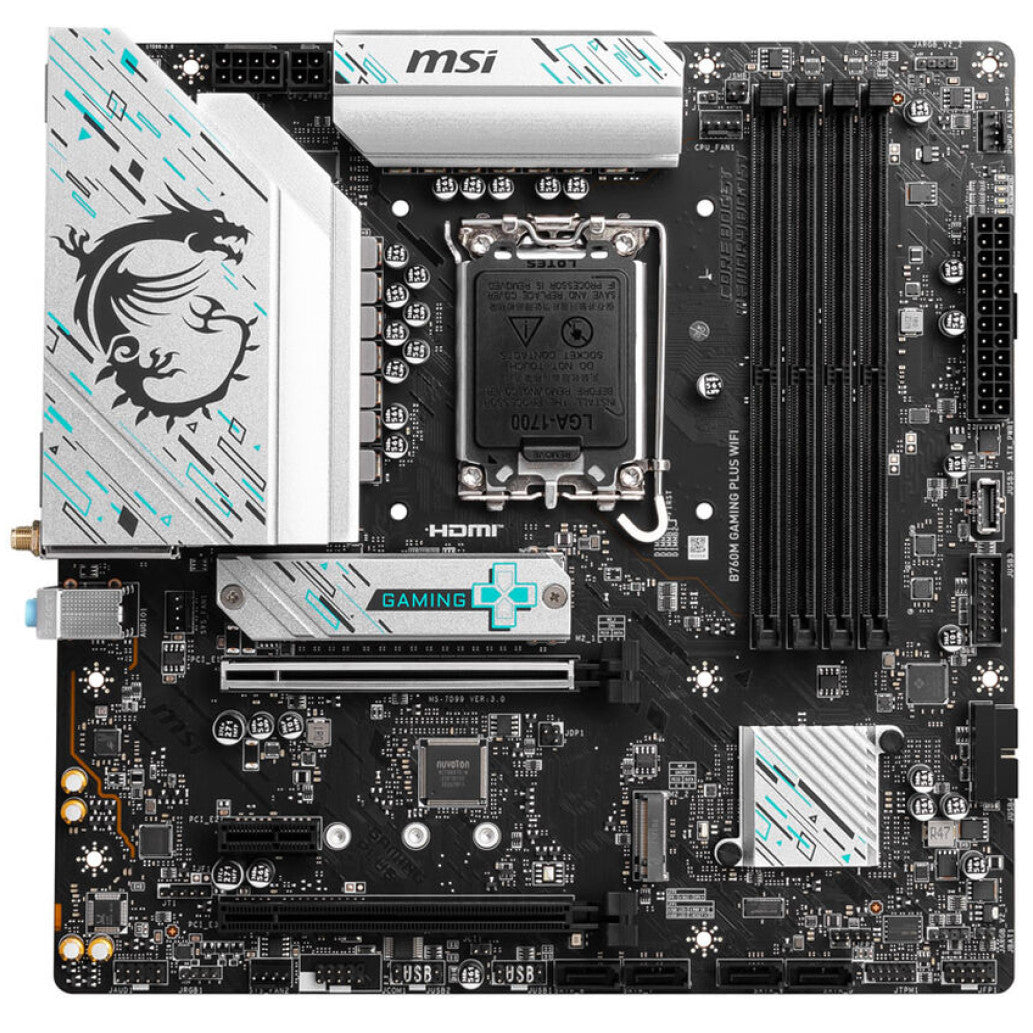 Osnovna plošča 1700 MSI B760M Gaming Plus WiFi microATX 1xHDMI 2.1 1xDisplayPort 1.4