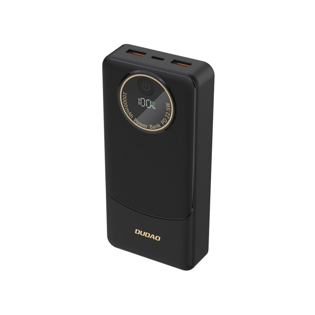 Prenosna baterija Dudao Powerbank 22,5W 20000mAh  K12Pro LED USB-C 2xUSB-A črna (K12Pro-Black)