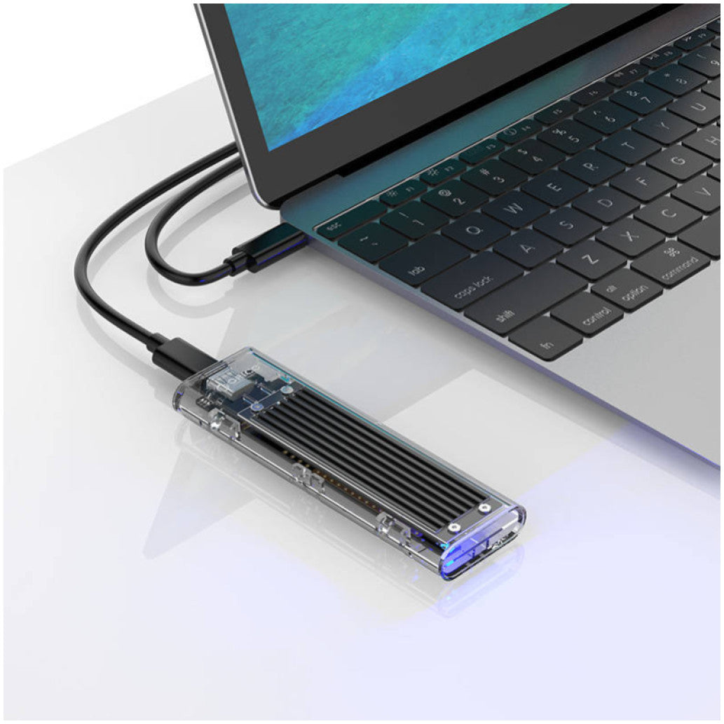 Ohišje za SSD disk M.2 => USB-C PCIe NVMe USB 3.1 Gen2 Type-C Orico - črn (TCM2-C3-BK-BP)