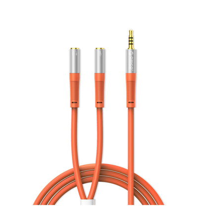 Kabel Audio 3,5mm (m) => 2x 3,5mm (ž) 1,0m Orico AX2-10 oranžen (AX2-10-OR-BP)