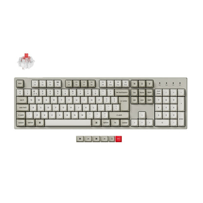 Mehanska Tipkovnica Žična Keychron C2 Pro 8K QMK UK | siva RGB (Red switch) (C2PX-M1-UK)